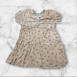 P.s Kate floral tan and red flower flowy medium